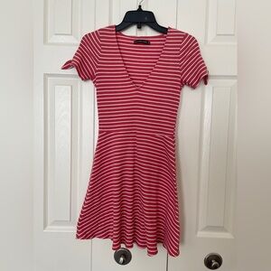 Abercrombie & Fitch Red and White Striped Mini Dress